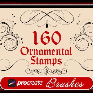 Ornament Procreate Stamps ,Floral Frame Stamps ,Procreate Floral Stamps, Ornate Stamps ,Procreate Stamps,