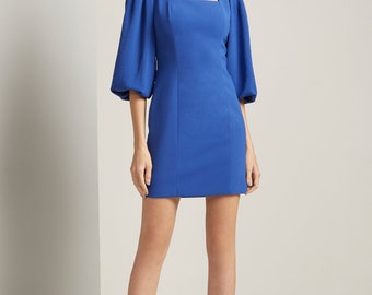 Blue Abstract Mini Dress - Etsy