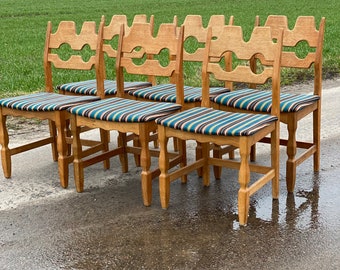 6 Razorblade chairs model 54 by Henry Kjærnulf