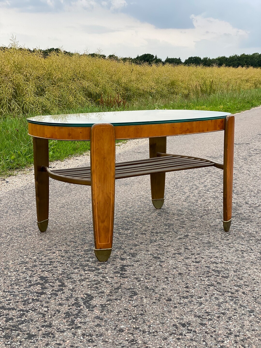 Edmund Jørgensen Danish Art Deco Glass Coffee Table Etsy