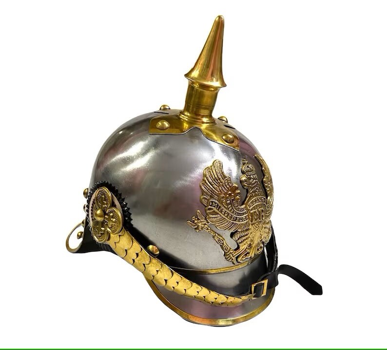 Replica Leather Pickelhaube Bavarian Infantry Helmet - View #9