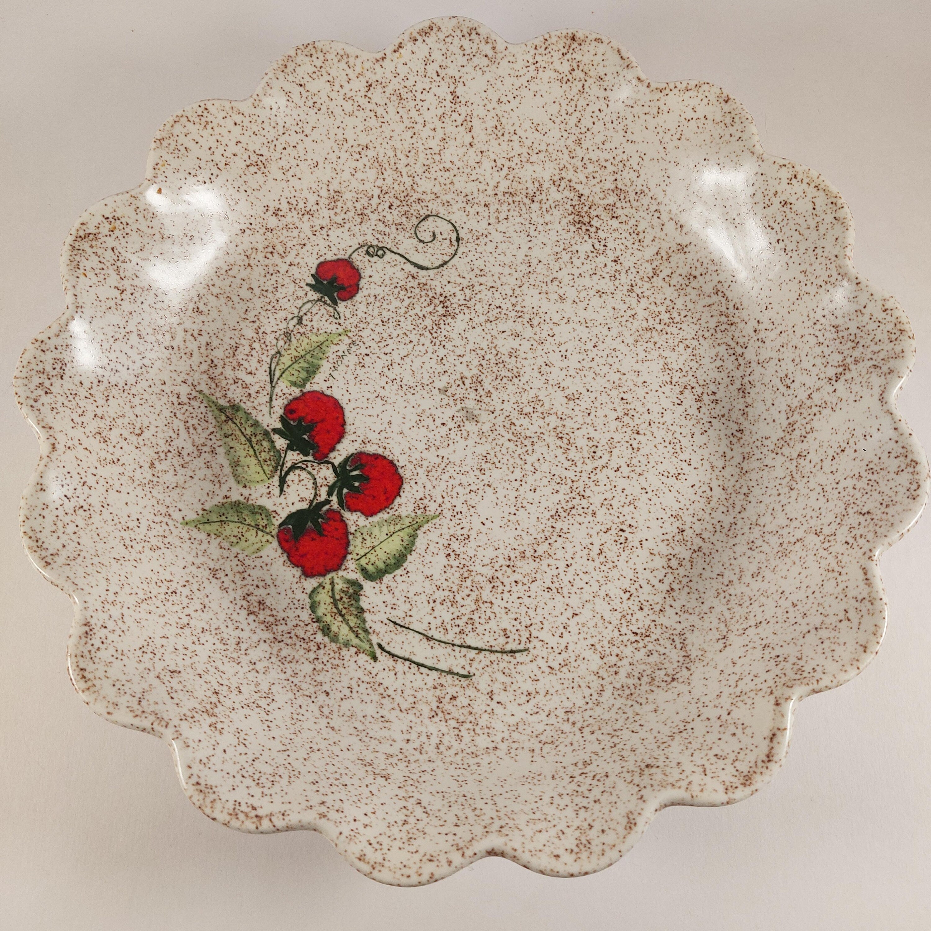 Stawberry Themed Speckled Pottery Pie Baking Dish / Pan Etsy Canada