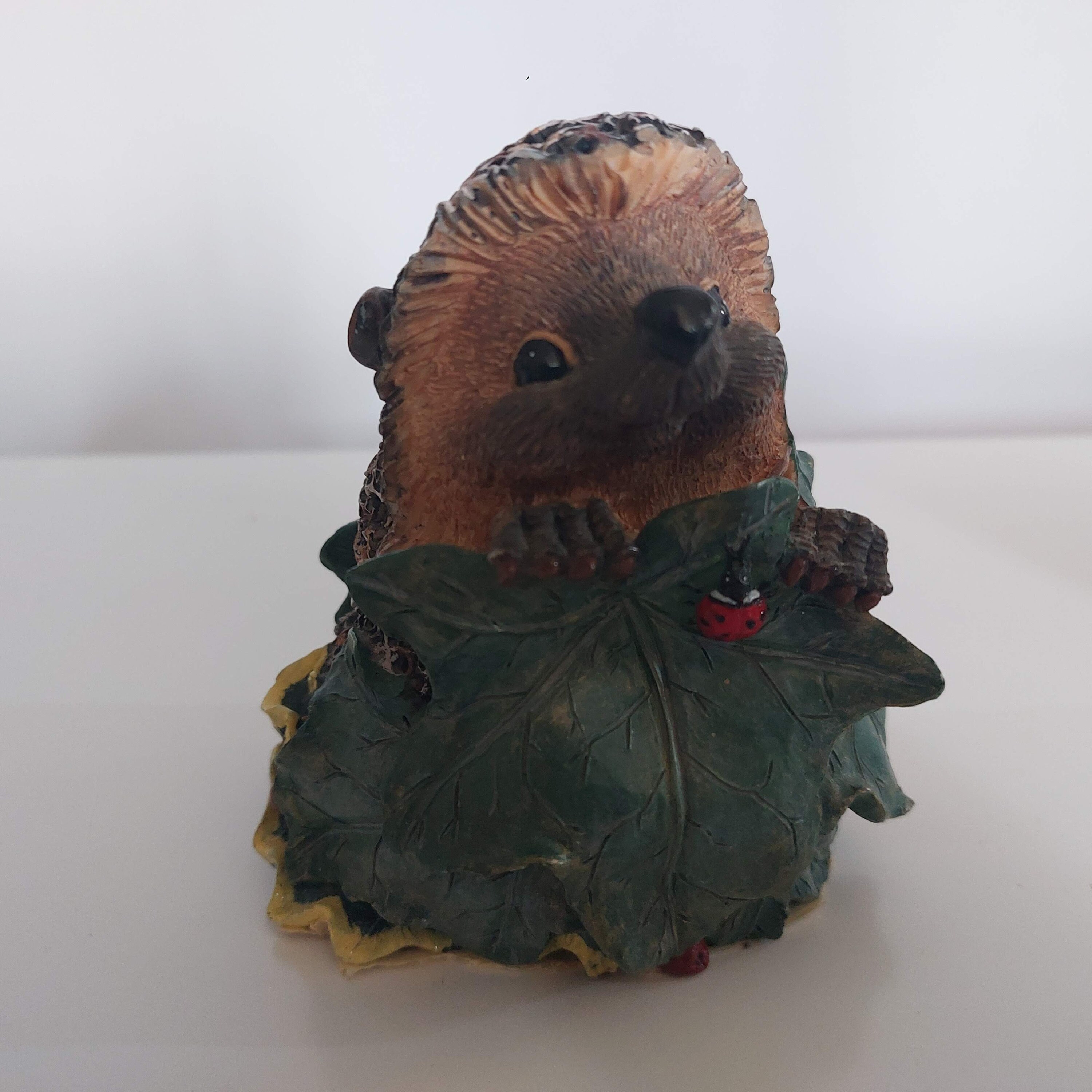 Hedgehog & Ladybug Vintage Bramble and Clover Figurines Retired