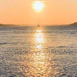 sunset sailboat wall art printable download