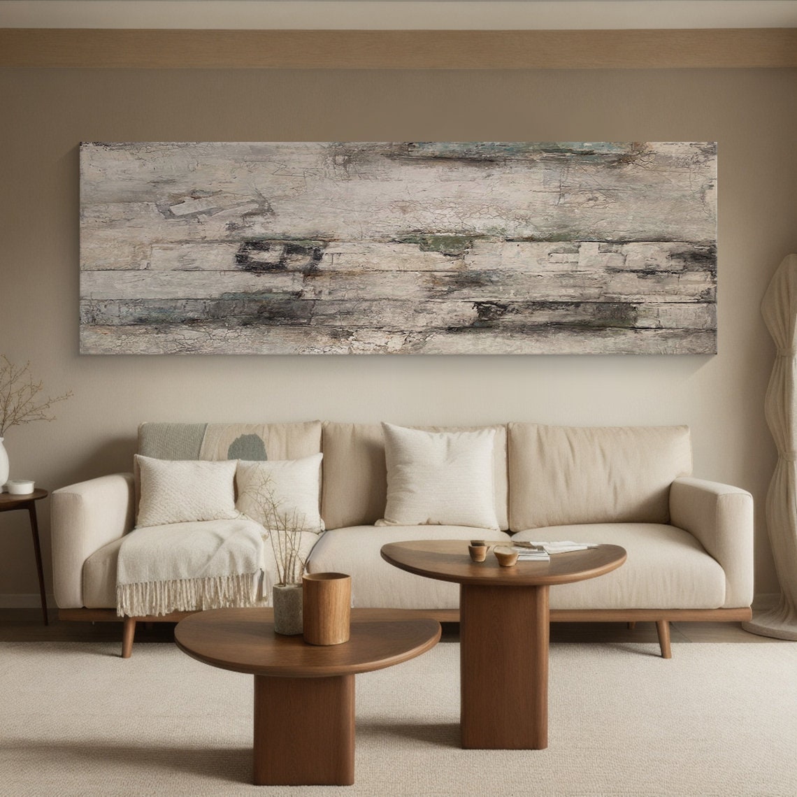 Large Beige Texture Painting, Wabi Sabi Abstract Wall Art - Etsy