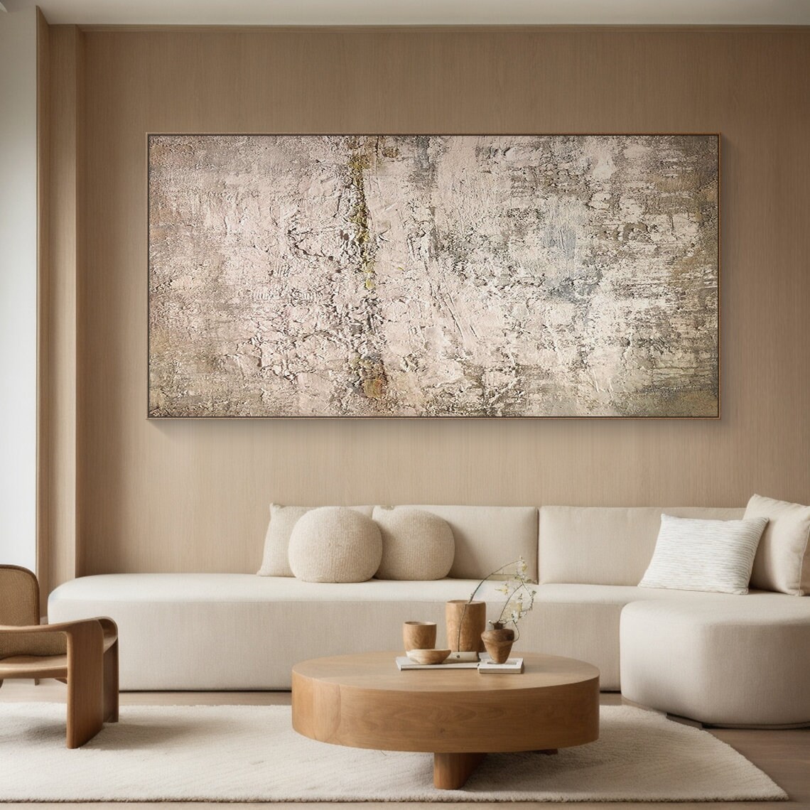 Novup Abstrakte Wandkunst – 5-teiliges Set, Leinwanddruck, Braun, Moderne Deko Für Wohnzimmer & Schlafzimmer