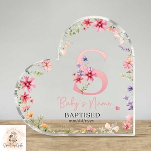 Personalized Baptism Gift For Goddaughter, Baptism Plaque For Girls, Christening Keepsake Gift, Gift For New Baby, Baptised Dedicated Gift