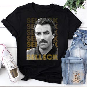 Actor Tom Selleck Vintage Typographic Design For Fans Unisex T-Shirt, Magnum PI Retro Fan Shirt, 80s TV Icon Tee