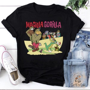 Tributo ao programa de desenhos animados Magilla Gorilla da década de 1960, camiseta, camisa Gorilla, camisa Magilla Gorilla