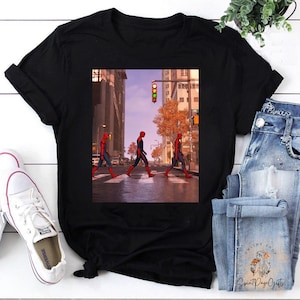 Hero Walking Together Vintage T-Shirt, Cute Superhero Shirt, For Superhero Lover TShirt, Peter Parker TShirt, Peter Parker Lovers Shirt