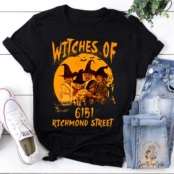 Witches Of 6151 Richmond Street The Golden Girls T-Shirt, Witches Shirt, Golden Girls Shirt, Stay Golden Shirt, Halloween Shirt