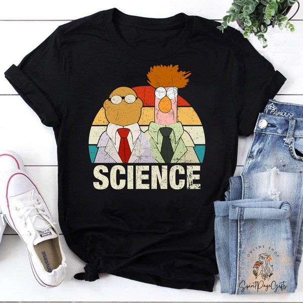 Muppets Science Bunsen And Beaker Unisex T-Shirt, Funny Science Shirt, Muppet Shirt, Teacher Shirt, Kindergarten Shirt, Teacher's Day Gift