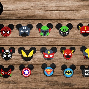 Superhero Mouse Stud Earrings laser cut, Layered Mouse Superhero Svg, Cartoon Mouse Ears Superhero svg, Instant Download