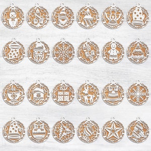 Christmas Ornaments SVG, Christmas SVG, Christmas laser file, Christmas Glowforge, Ornaments svg, Family laser file, Glowforge svg