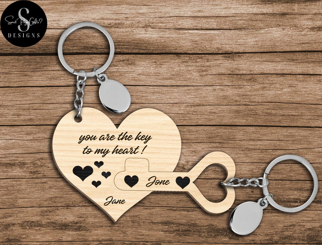 Couples Keychain Set, Anniversary Gift, Keychain for Him, Keychain for