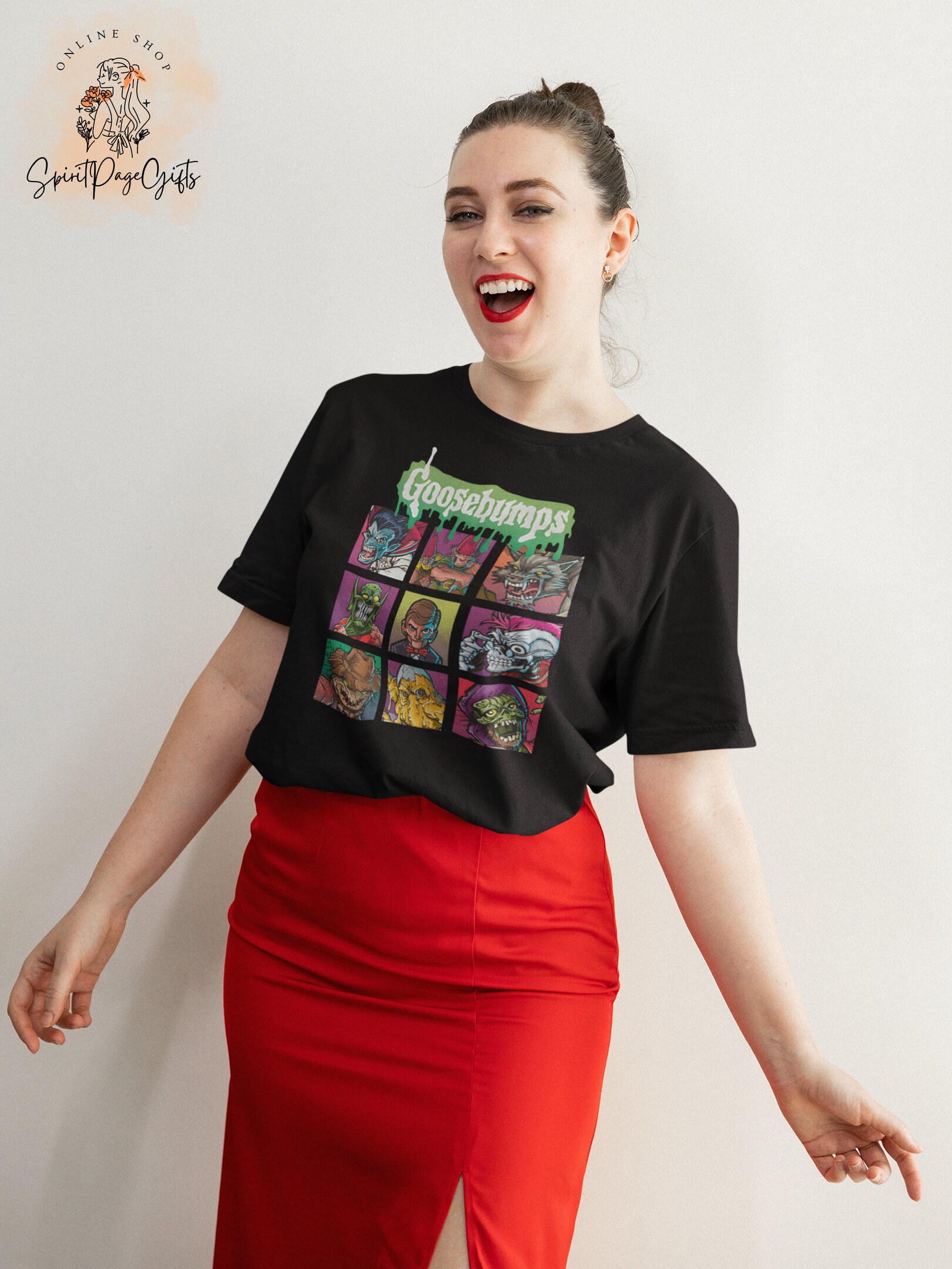Pop Art Design Goosebumps Vintage T-shirt, Halloween Shirt