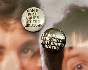 dan and phil games 25mm button badges