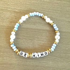 Be Kind | Word Bracelet | Letter Bracelet | Mental Health | Awareness | Inspirational | Motivational | Trendy | Gift | Handmade