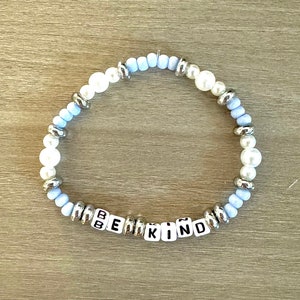 Be Kind | Word Bracelet | Letter Bracelet | Mental Health | Awareness | Inspirational | Motivational | Trendy | Gift | Handmade