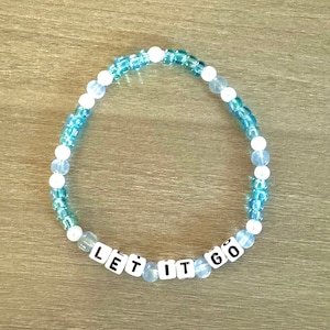 Let it go | Word Bracelet | Letter Bracelet | Mental Health | Frozen | Inspirational | Motivational | Trendy | Gift | Handmade