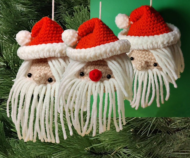 Christmas Cube Santa Crochet Pattern Amigurumi Christmas Ornament ...