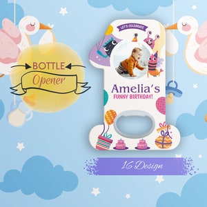 Gepersonaliseerde baby shower flesopener magneet, aangepaste flesopener koelkastmagneet, doopsel, eerste communie gunst, bruiloft gunst gast