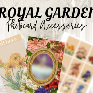 Paquete de accesorios para Royal Garden Photocard / Soporte, funda, inserciones
