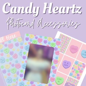 Paquete de accesorios Candy Heartz Photocard / Soporte, funda, inserciones, marcadores de posición