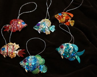 Tropical Fish Ornaments, set of 3