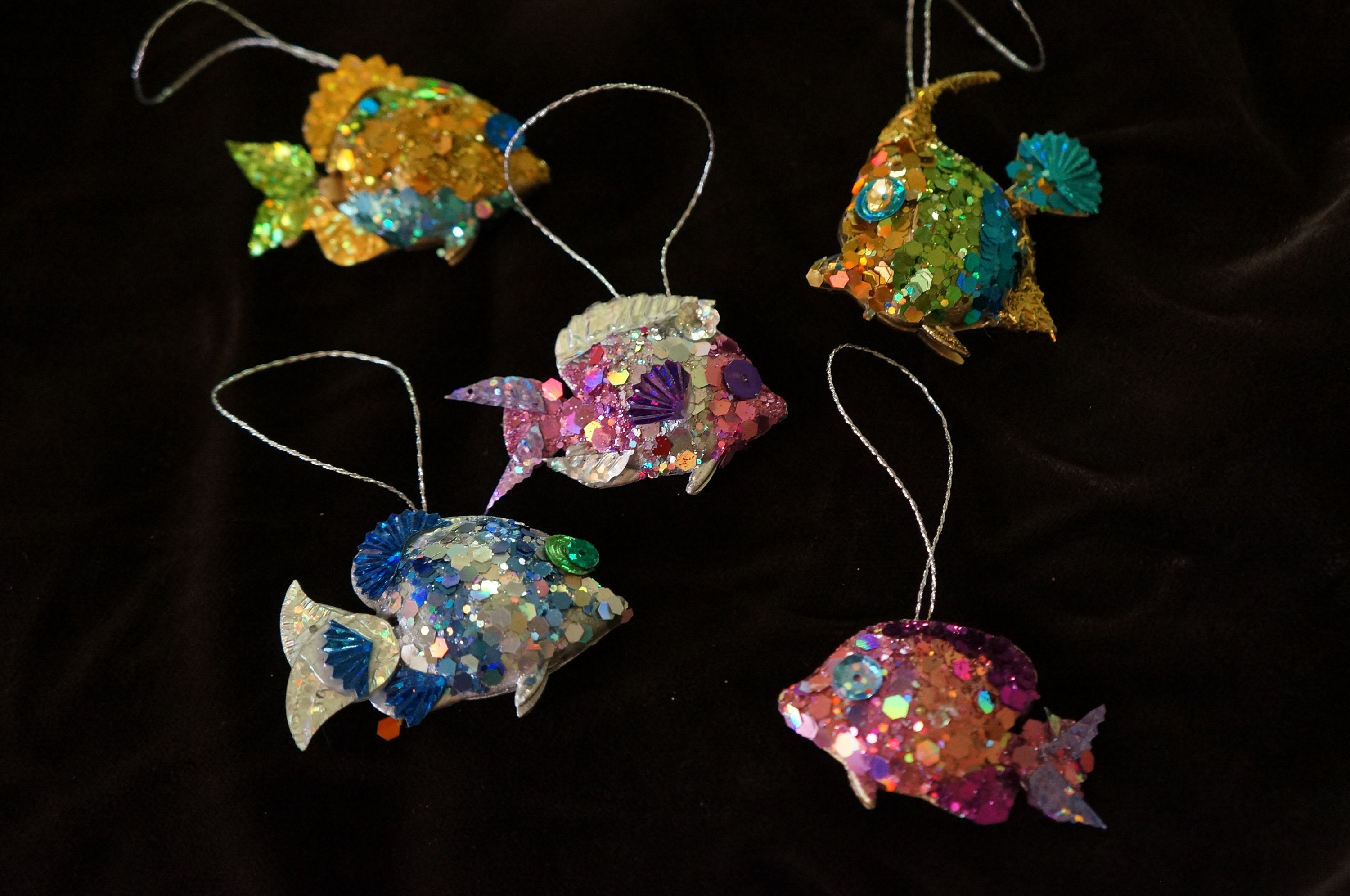 Tropical Fish Ornaments, Set of 3 Etsy