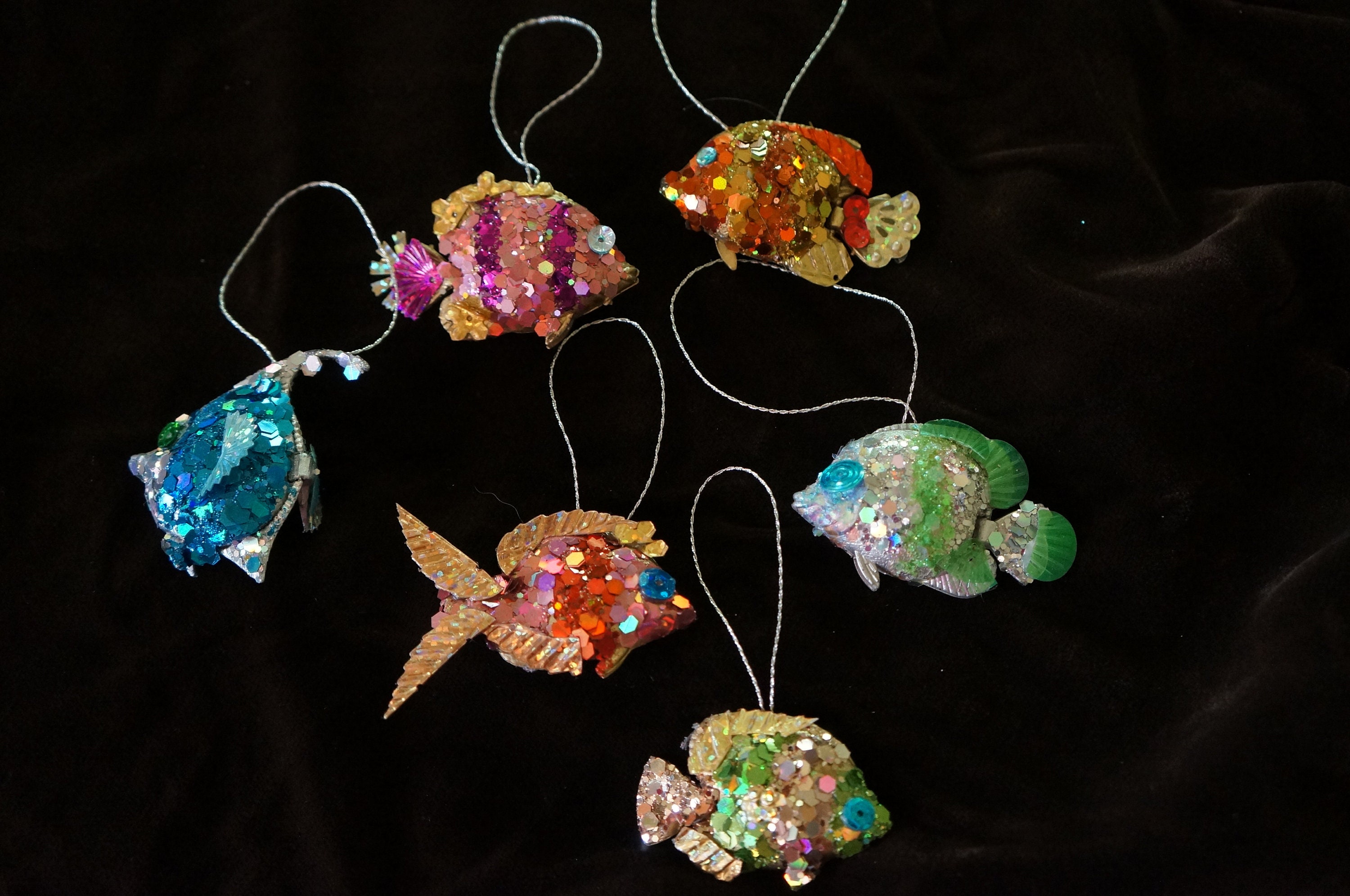 Tropical Fish Ornaments, Set of 3 Etsy