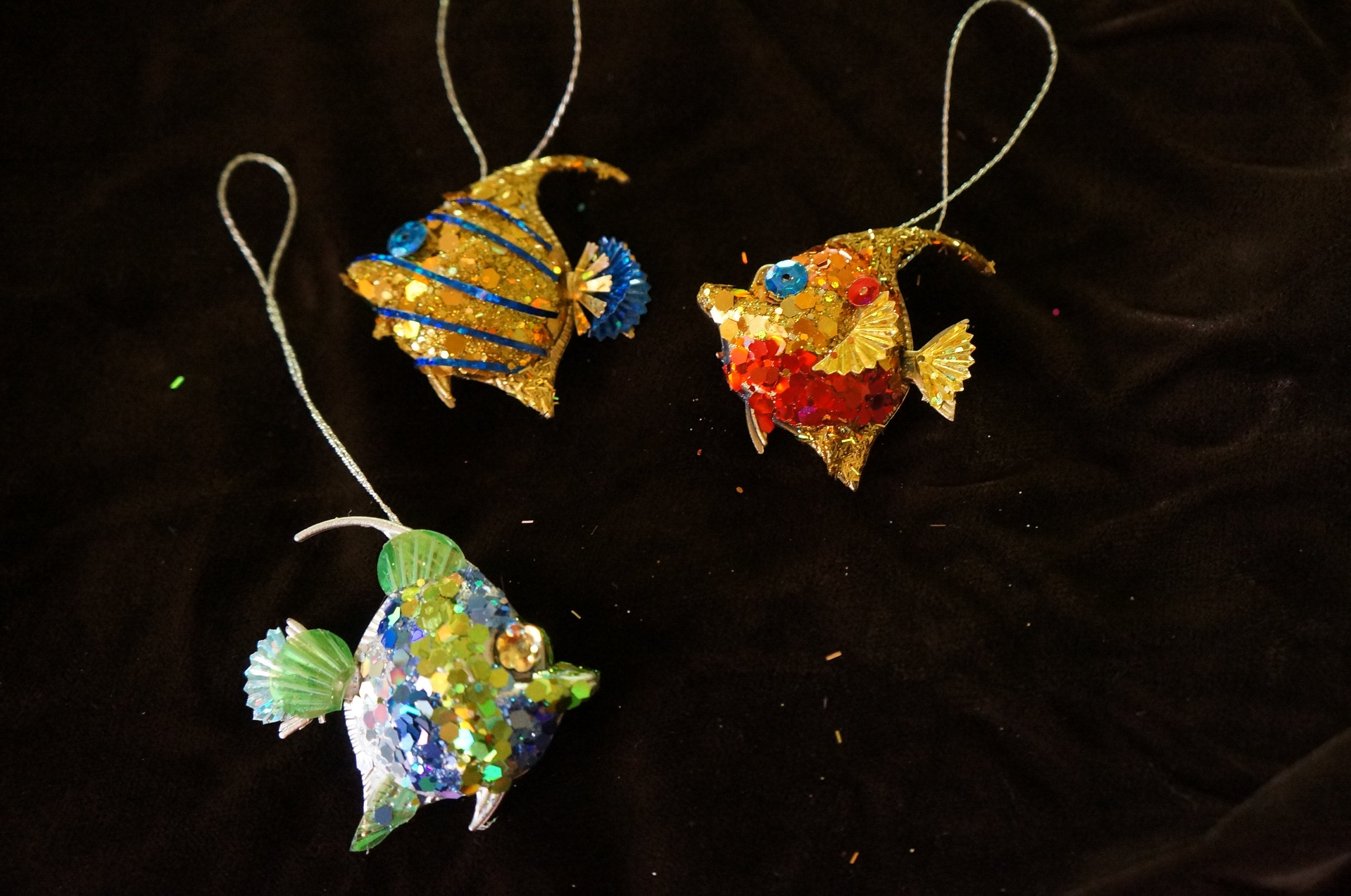 Tropical Fish Ornaments, Set of 3 Etsy