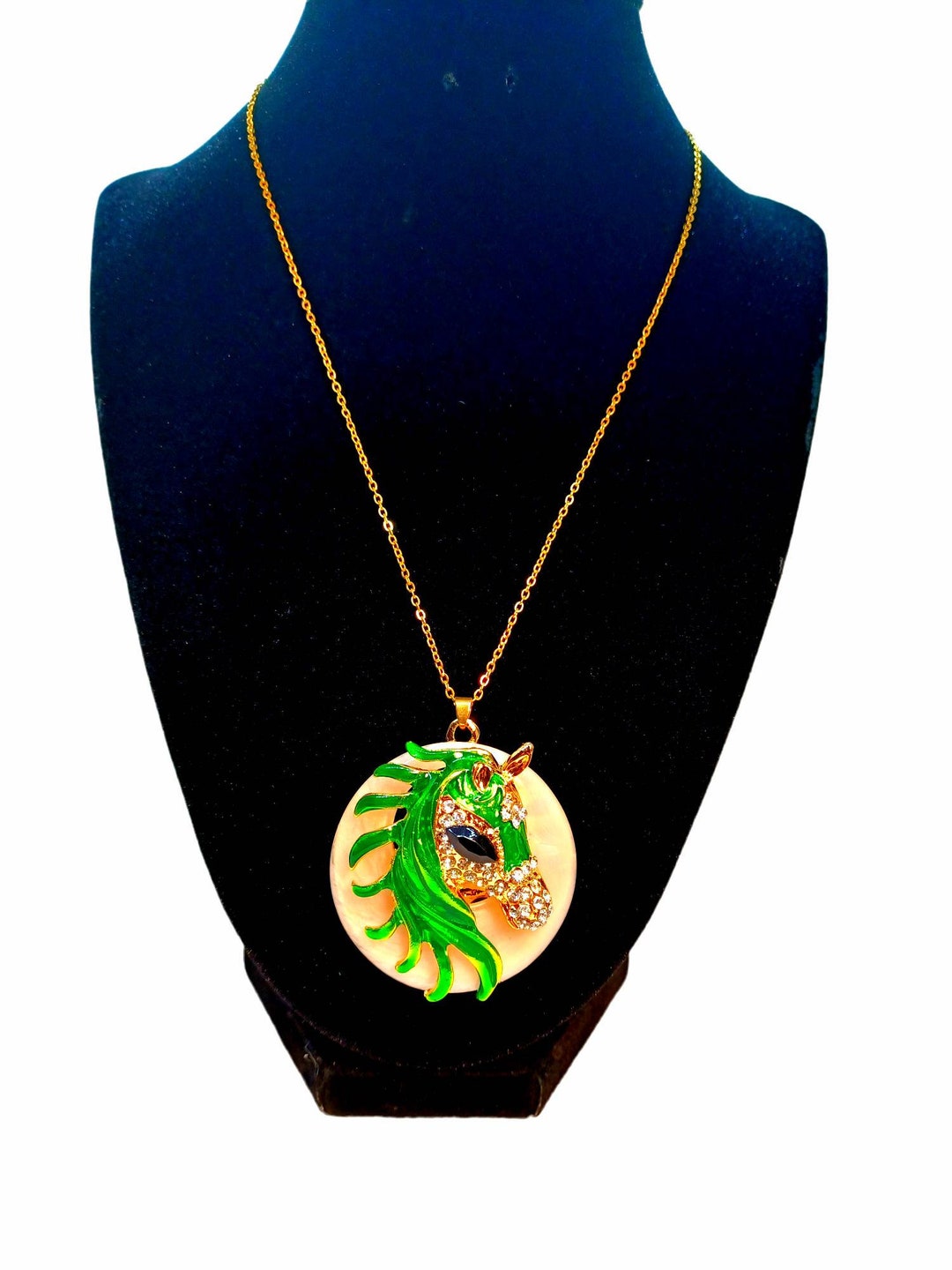 Girls Rhinestone Unicorn Pendant Necklace Etsy