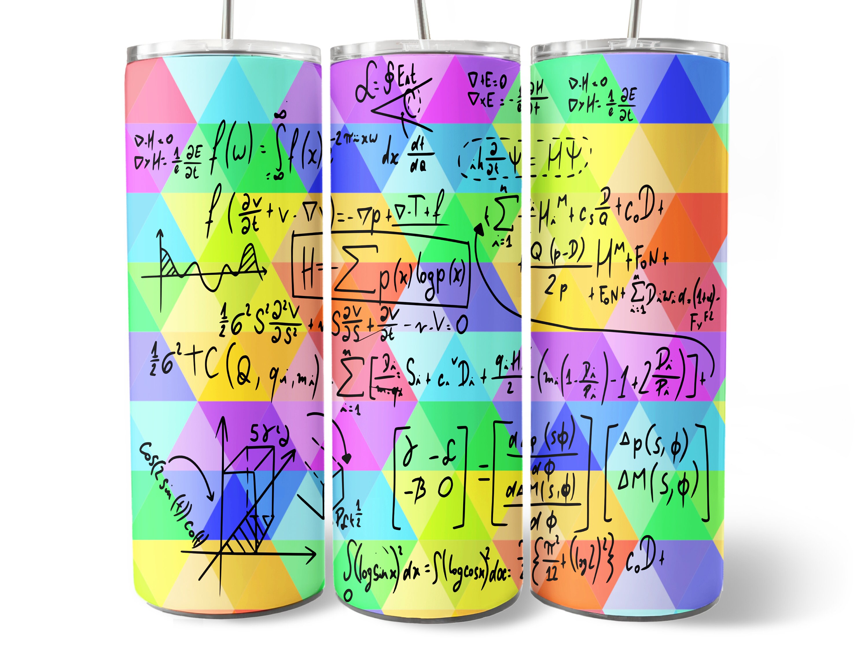 Math Tumbler Wrap PNG Design, Math Teacher Tumbler Wrap, 20 Oz Skinny ...