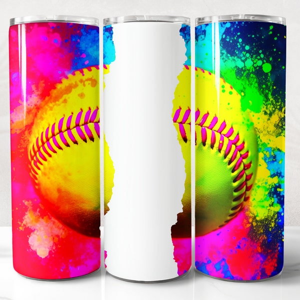 Add Your Own Text Softball Tumbler Wrap PNG Design, Softball Tumbler Wrap 20 oz Skinny Tumbler Sublimation Instant Digital Download