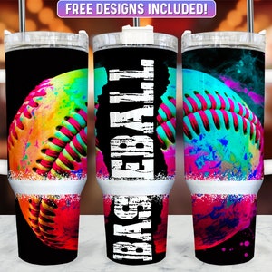 Baseball 40oz Tumbler Wrap PNG Design, Baseball 40oz Quencher Tumbler Sublimation Wrap, 40 oz Tumbler PNG, Instant Download