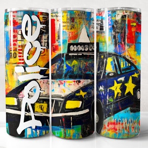 Police Car Tumbler Wrap PNG Design, Police Tumbler Wrap, 20 oz Skinny Tumbler Sublimation Instant Digital Download