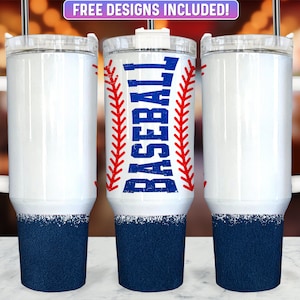 Baseball 40oz Tumbler Wrap PNG Design, Baseball 40oz Quencher Tumbler Sublimation Wrap, 40 oz Tumbler PNG, Instant Download