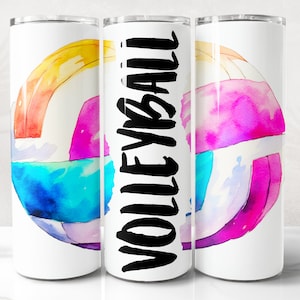 Volleyball Tumbler Wrap PNG Design, Volleyball Tumbler Wrap 20 oz Skinny Tumbler Sublimation Instant Digital Download