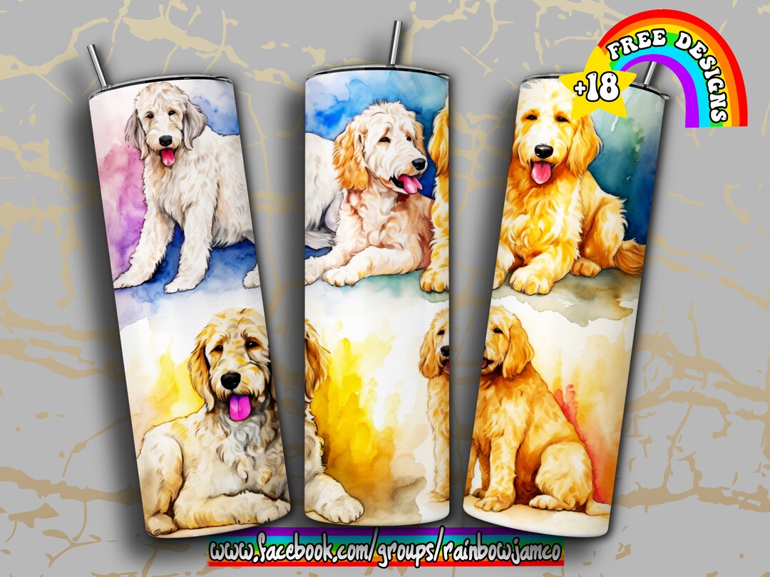 Goldendoodle Tumbler Wrap PNG Design, Dog Owner Tumbler Wrap 20 Oz ...