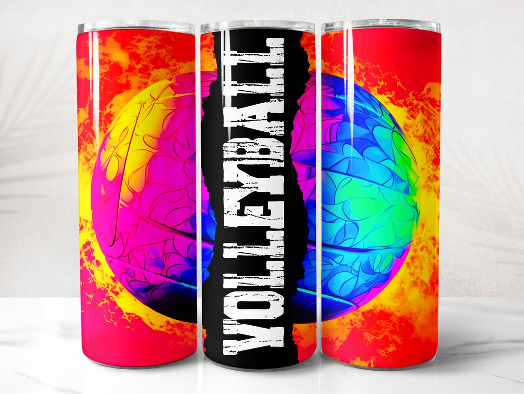 Volleyball Tumbler Wrap PNG Design, Volleyball Tumbler Wrap 20 Oz