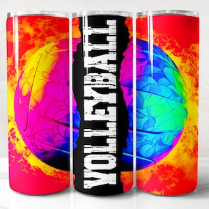 Volleyball Tumbler Wrap PNG Design, Volleyball Tumbler Wrap 20 oz Skinny Tumbler Sublimation Instant Digital Download