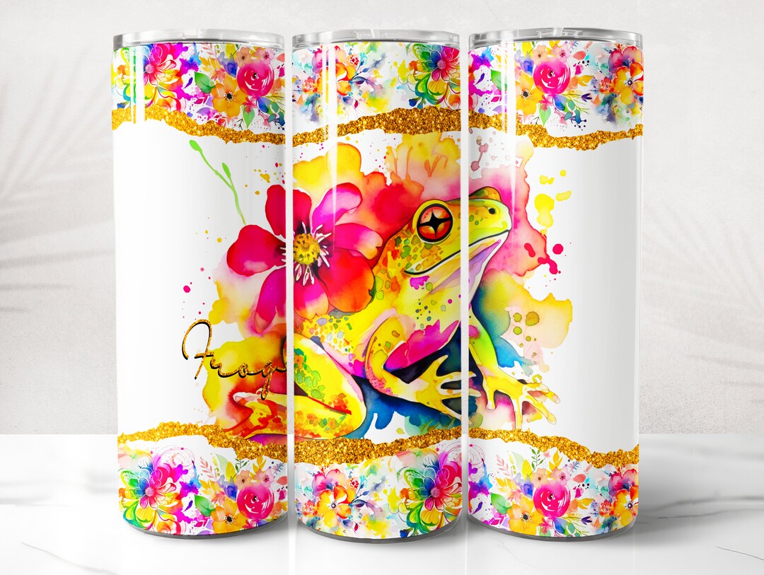 Frog Tumbler Wrap PNG Design, Frog Tumbler Wrap 20 Oz Skinny Tumbler ...