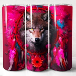 Wolf Tumbler Wrap PNG Design, Wolf Tumbler Wrap 20 oz Skinny Tumbler Sublimation Instant Digital Download