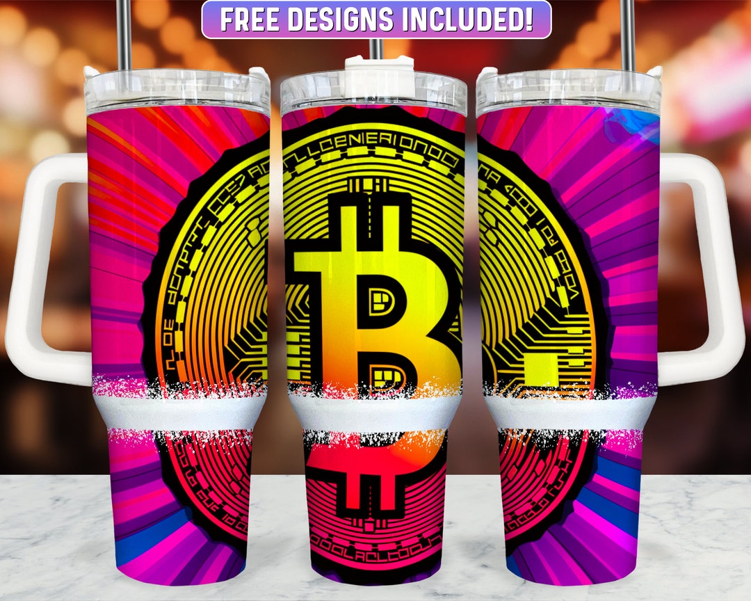 Bitcoin 40oz Tumbler Wrap PNG Design Crypto 40oz Quencher Etsy