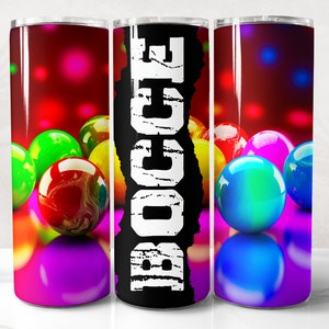 Bocce Tumbler Wrap PNG Design, Bocce Tumbler Wrap 20 oz Skinny Tumbler Sublimation Instant Digital Download