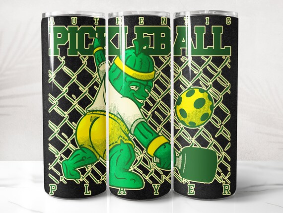 Pickleball Tumbler Wrap PNG Design, Pickleball Tumbler Wrap 20 oz Skinny Tumbler Sublimation Instant Digital Download