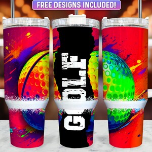 Golf 40oz Tumbler Wrap PNG Design, Golf 40oz Quencher Tumbler Sublimation Wrap, 40 oz Tumbler PNG, Instant Download