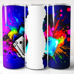 Add Your Own Text Poker Tumbler Wrap PNG Design, Poker Tumbler Wrap 20 oz Skinny Tumbler Sublimation Instant Digital Download