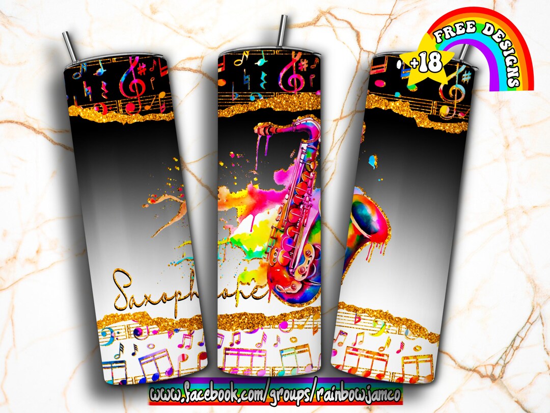 Saxophone Tumbler Wrap PNG Design Saxophone Tumbler Wrap 20 Etsy